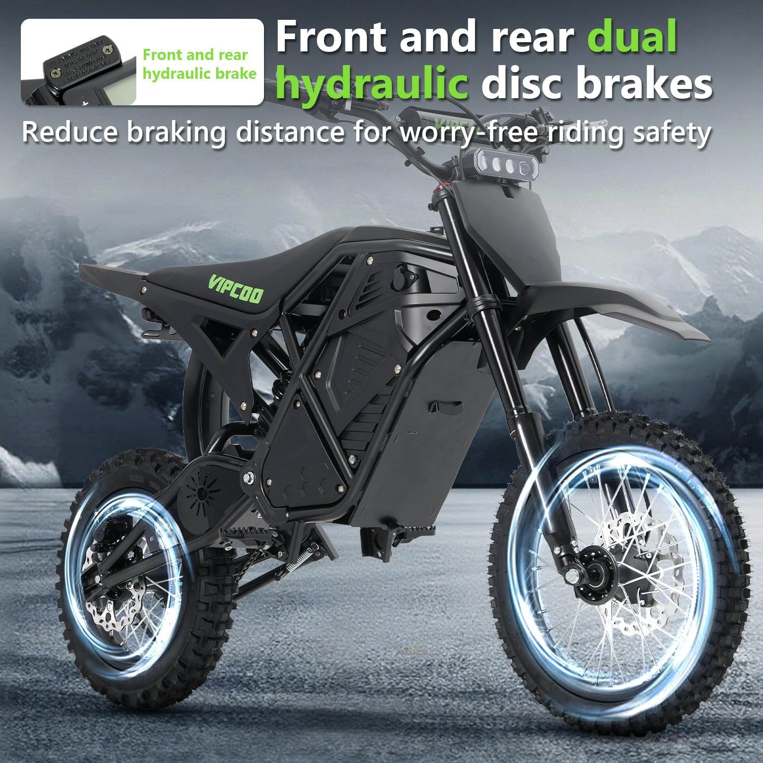 Electric Dirt Bike for Teens Adults, 3500W 40 MPH E Moto Dirtbike, UL Certified Electric Motorcycle Fit Age 13+