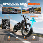 eAhora Romeo Pro 3 Electric Bike for Adults, 5600W 50MPH Dual Motor Ebike, 60V 80AH 250Miles Long Range Electric Bike