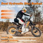 G300 Pro Electric Dirt Bike for Adults, 72V 30Ah Battery, 6500W Motor, 50 MPH Speed, 70 Mile Range, 350 Lbs Load Capacity, Hydraulic Brakes Black (Orange)