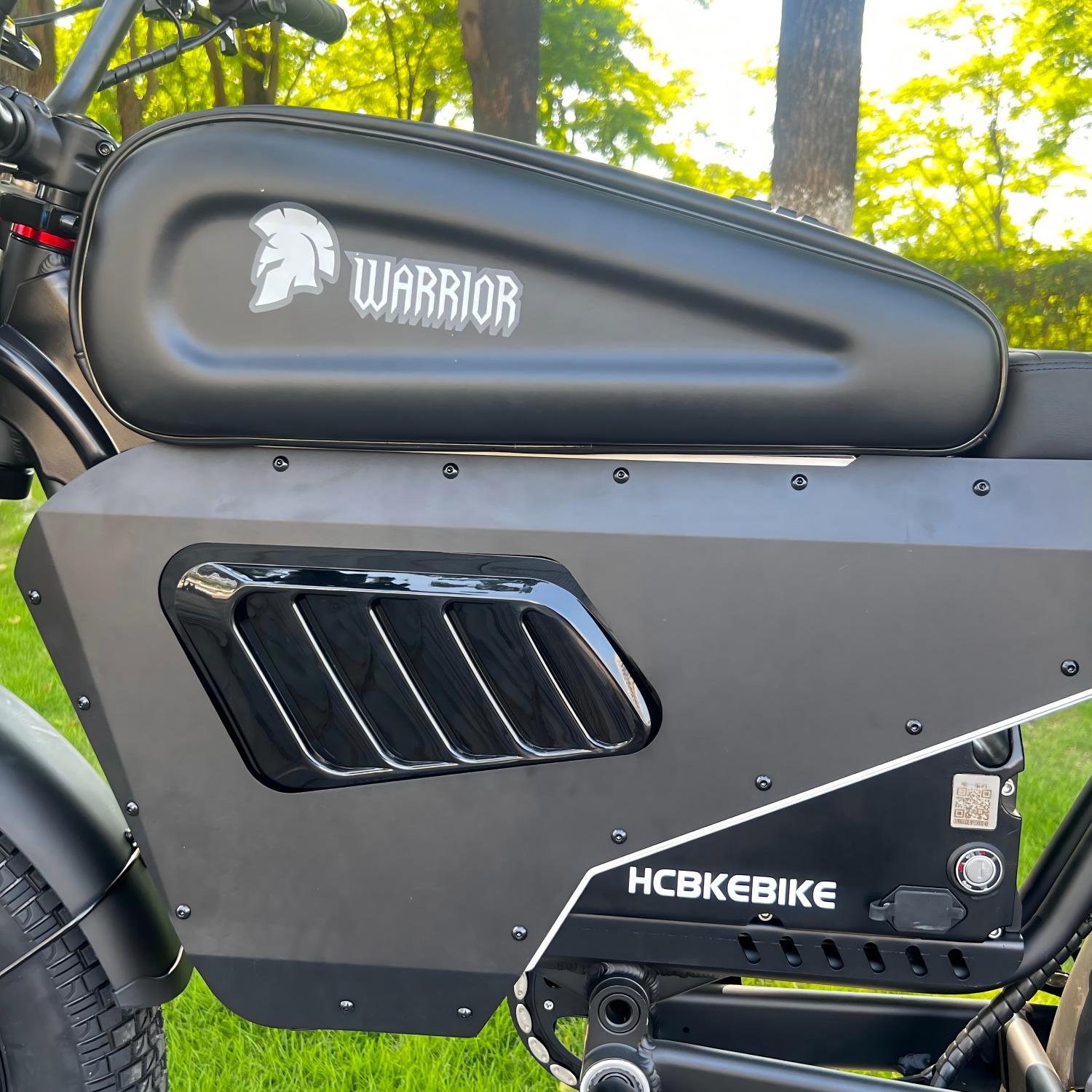 HCBK-SS10 3000W60V50AH Aluminum Alloy Black Warrior Electric Bicycle with NFC Connection Anti-theft Unlocking Function