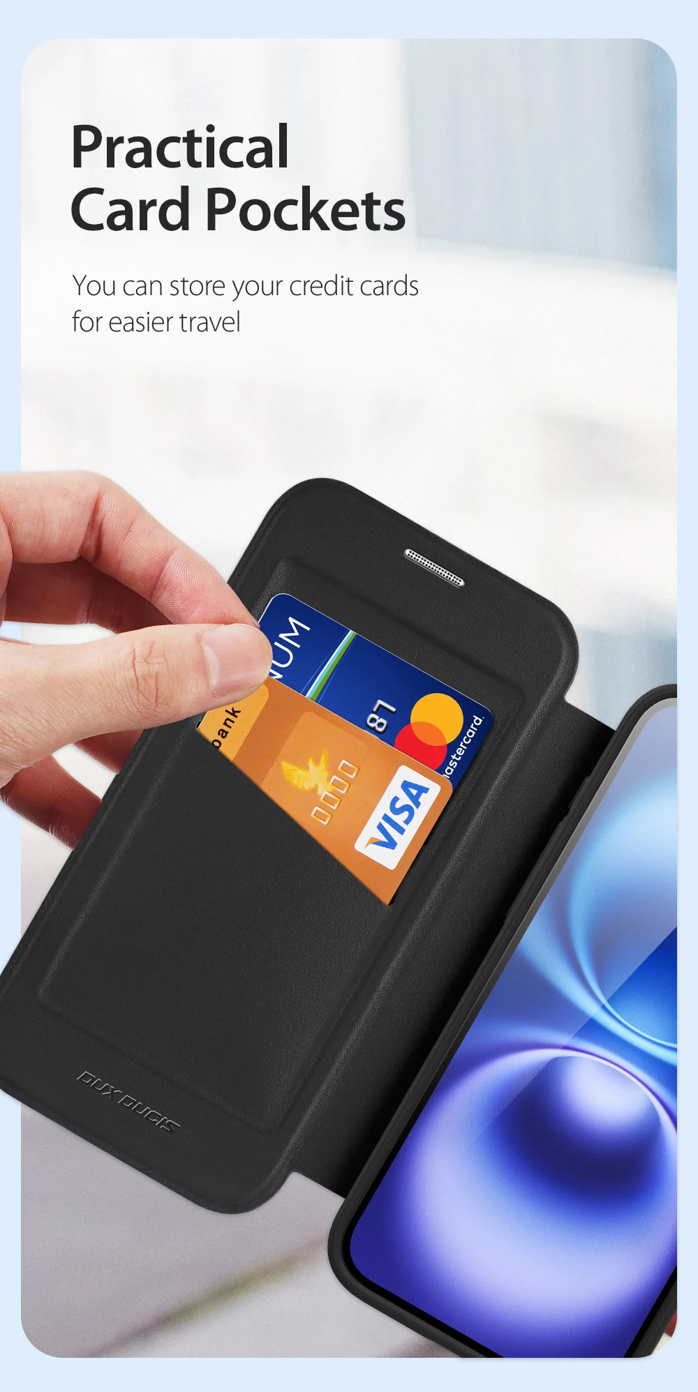 Magsafe Wireless Charging Rotating Metal Magnetic Stand Leather Cover