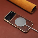 Denior Luxury Oil Wax Texture Genuine Leather Case for iPhone 17