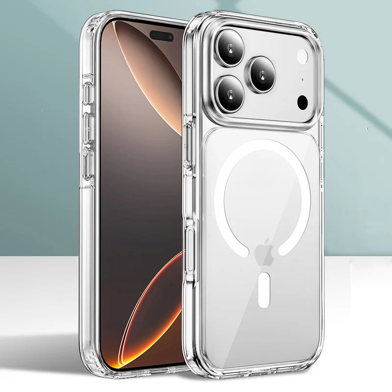 iPhone 17 Transparent MagSafe Magnetic Phone Case