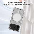 Luxury Clear Honeycomb Armour Magnetic Case for iPhone 17