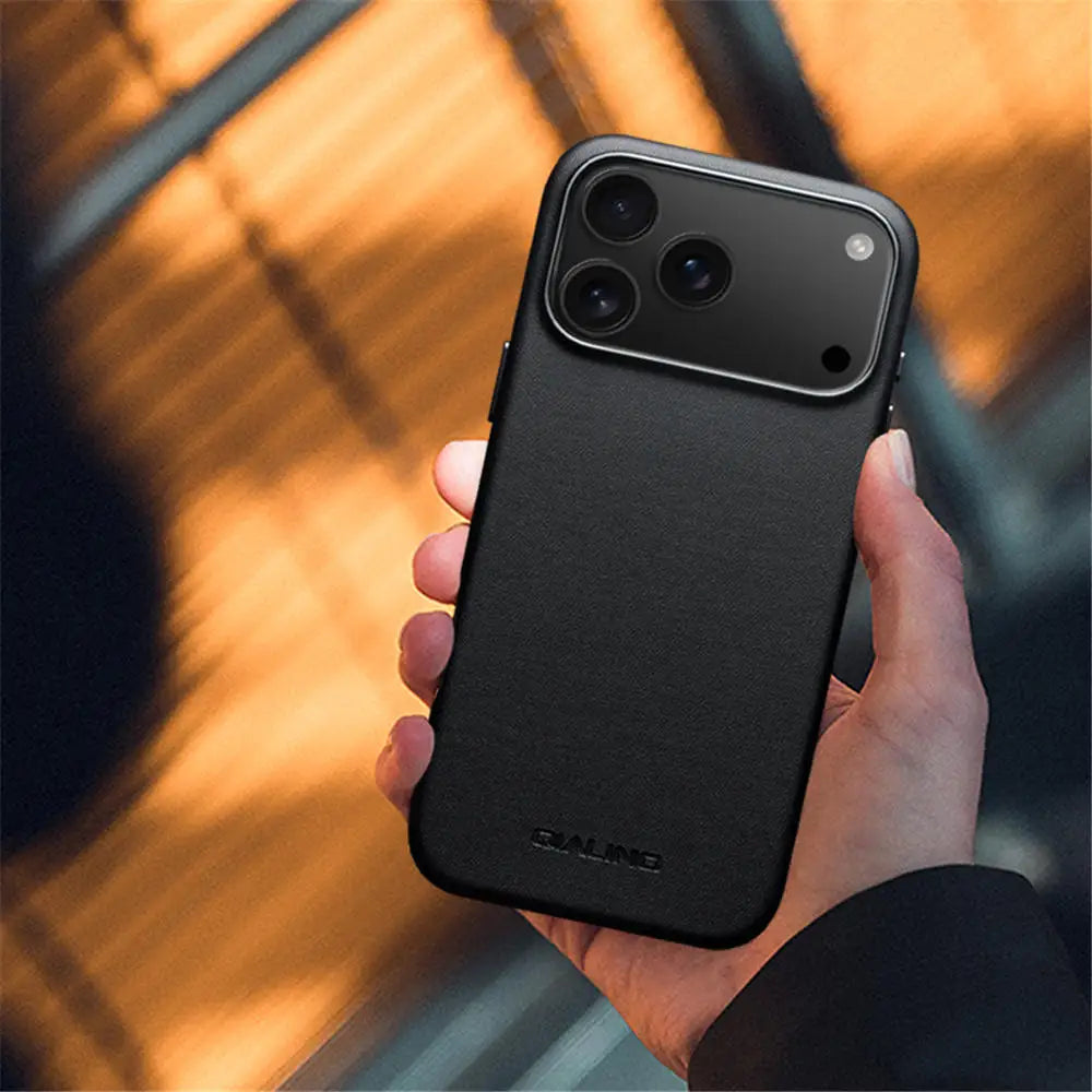 Skin-feel Premium Leather Mag safe Case For iPhone 17