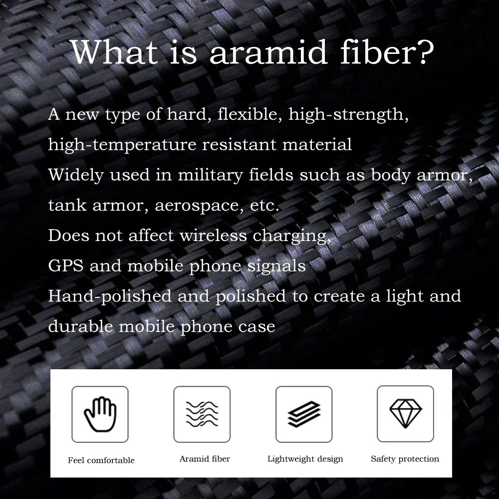 Luxury High-end Real Kevlar Carbon Fiber Case For IPhone 17