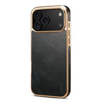 Denior Luxury Oil Wax Texture Genuine Leather Case for iPhone 17