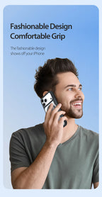 Magsafe Wireless Charging Rotating Metal Magnetic Stand Leather Cover