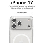 Shockproof MagSafe Clear Magnetic Case for iPhone 17