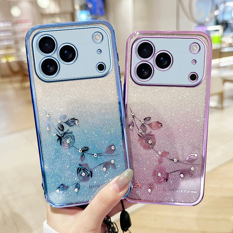 Gradient Eternal Flower Diamond Case for Iphone