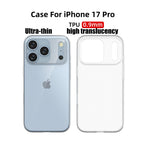 Ultra Thin 0.9mm Transparent TPU Case for iPhone 17