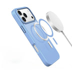 Magnetic PC Phone Case Frosted Transparent Back Shell for Iphone17