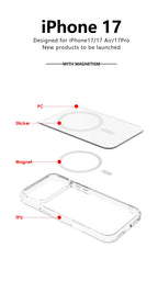 Shockproof MagSafe Clear Magnetic Case for iPhone 17