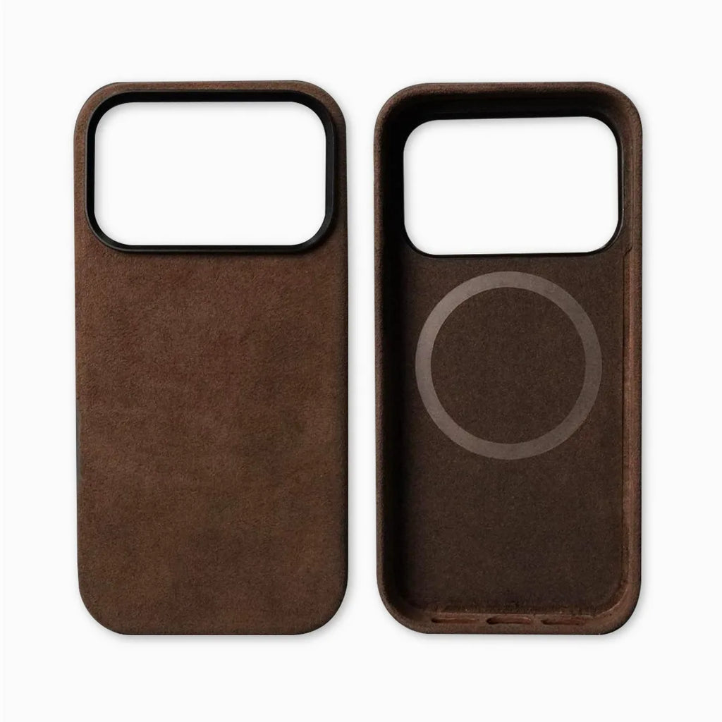 Premium IPhone 17 Genuine Italy Alcantara Material Leather Case MagSafe