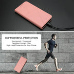 Mganetic Leather Texture Wallet Coque For iPhone 17